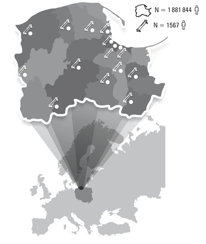 
      Number of new cases of SARS-CoV-2 infection among hemodialysis patients and in the general adult population of Pomerania Province per reporting week
    