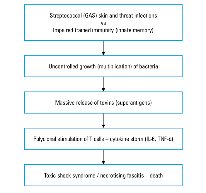 Impact of trained macrophages on Pseudomonas aeruginosa biofilm infection. The effect of β-glucan–trained macrophages on the course of P. aeruginosa infection in the murine subcutaneous air pouch model was investigated. Donor mice were treated intraperitoneally with β-glucan to generate trained macrophages. Recipients were infected with P. aeruginosa and received transfer of trained macrophages. Control infected animals received phosphate buffered saline (PBS). The pictures show biofilm formation on day 6 of the infection. In control mice severe biofilm was observed (A). Trained macrophages fully inhibited biofilm formation (B, C). Adapted from