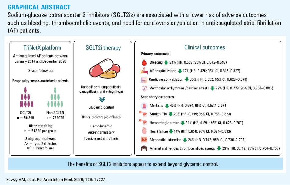 
      Study selection process
      Abbreviations: AF, atrial fibrillation; SGLT2i, sodium-glucose cotransporter 2 inhibitor
    