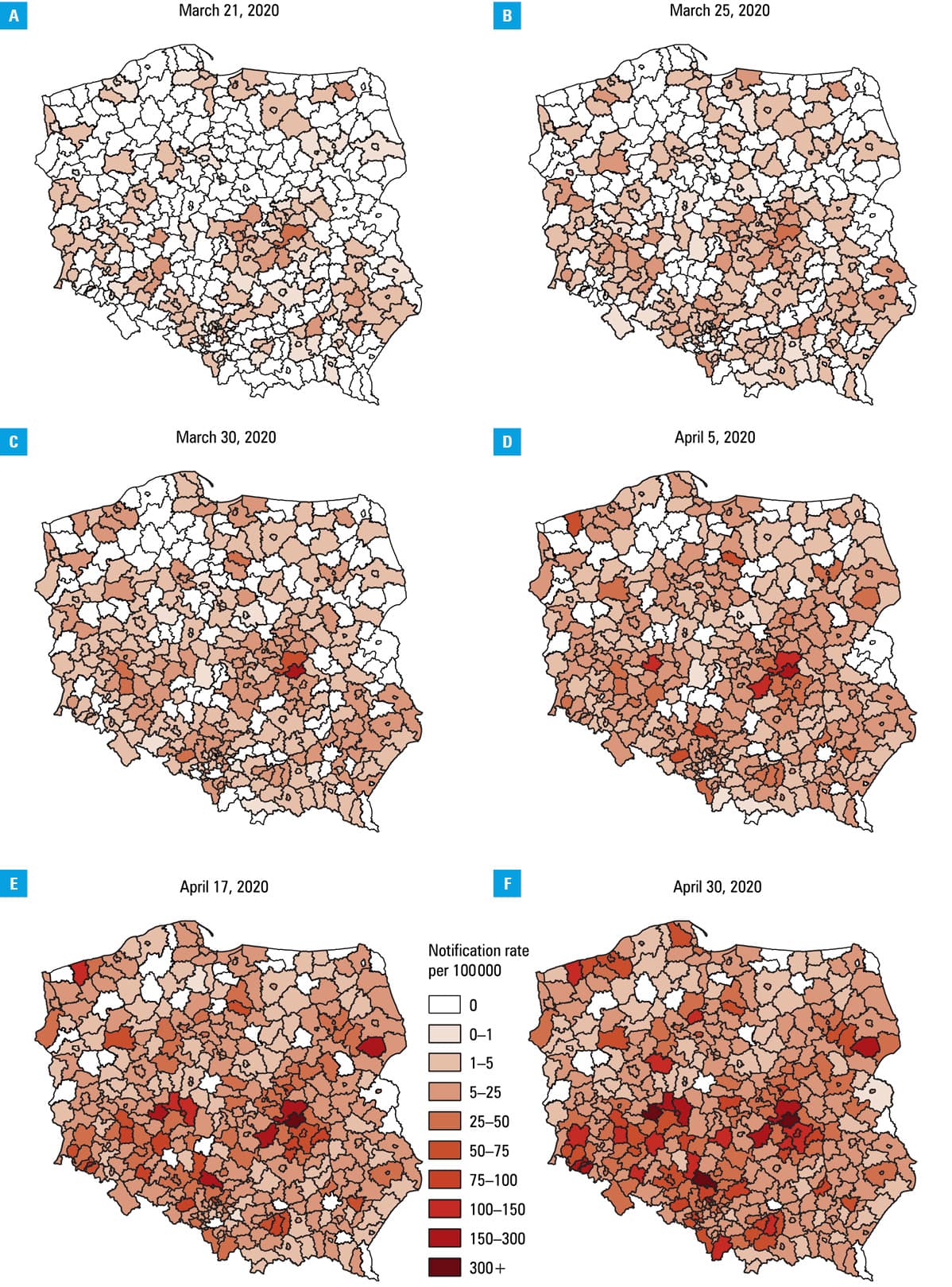 Age distribution of laboratory-confirmed coronavirus disease 2019 cases (n = 12 729) compared with the structures of the Polish population