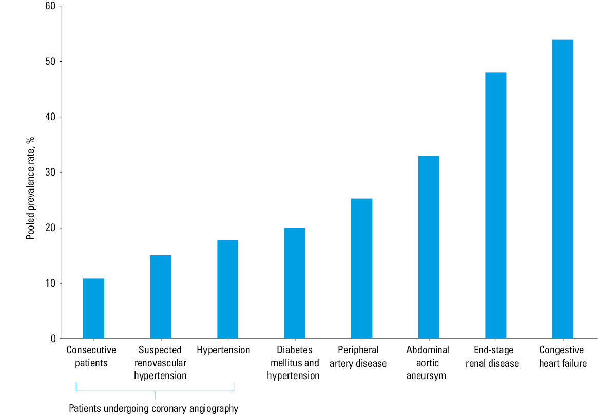 Progression of atherosclerotic renovascular disease resulting both in ischemic nephropathy and cardiovascular changes: current concepts. Adapted from,,
Abbreviations: BP, blood pressure; eGFR, estimated glomerular filtration rate